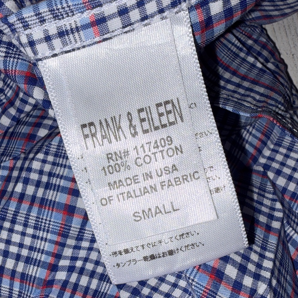 Frank & Eileen Checkered Shirt Size Small - Picture 5 of 7